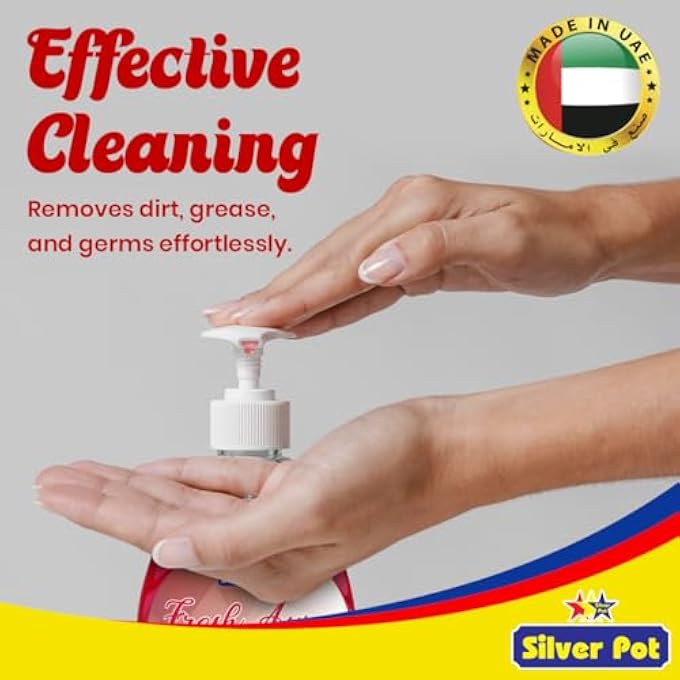 Silver Pot STRAWBERRY & POMEGRANATE HAND WASH PACK OF 2 (400ML)  FORMULA WITH REFRESHING STRAWBERRY & POMEGRANATE SCENT, EFFECTIVE GERM PROTECTION, AND DAILY HYGIENE - Image 2